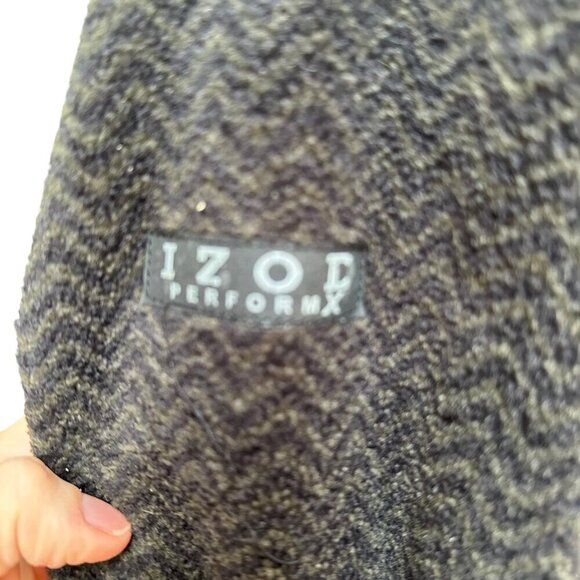 Izod Perform X Fleece Pullover Top‎ 1/4 Zip Pockets Gray Adjustable Mens Size M - Picture 5 of 7